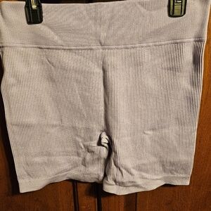 NWOT Pink Lily Ribbed Lavender Bike Shorts SIZE XL